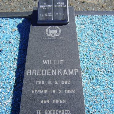 BREDENKAMP W.J. 1936-1998 &amp; Miemie 1944- :: BREDENKAMP Willie 1962-1982