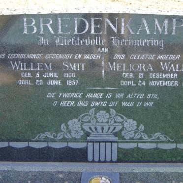 BREDENKAMP Willem Smit 1908-1957 &amp; Meliora Waldeck 1910-1969