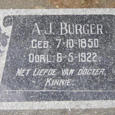 BURGER A.J. 1850-1922