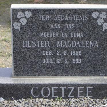 COETZEE Hester Magdalena 1885-1988