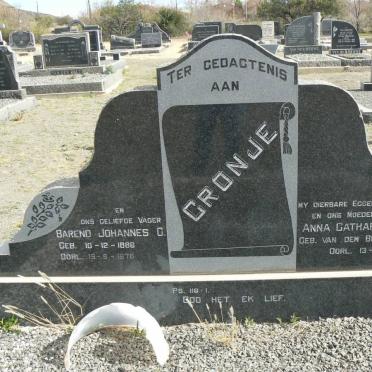 CRONJE Barend Johannes G. 1886-1976 &amp; Anna Catharina D. VAN DEN BERGH 1892-1973