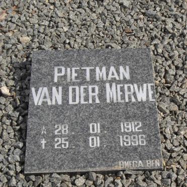 MERWE Pietman, van der 1912-1996