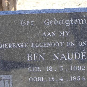 NAUDÉ Ben 1892-1954