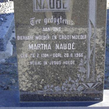 NAUDÉ Martha 1904-1966