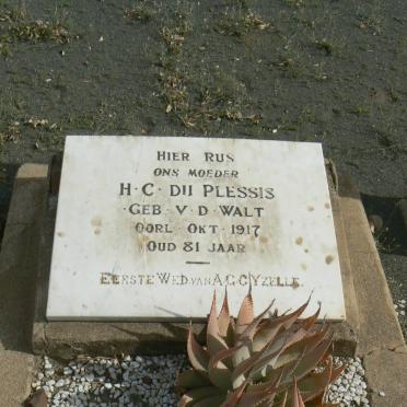 PLESSIS H.C., du nee VAN DER WALT -1917