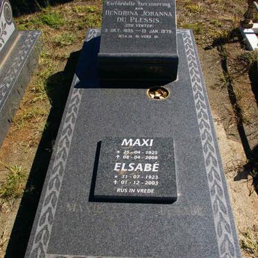 PLESSIS Hendrina Johanna, du nee VENTER 1895-1979 :: ? Maxi 1925-2008 :: ? Elsabe 1923-2003