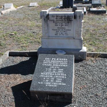 PLESSIS Charl Johannes, du 1862-1932 &amp; Hendrina Francina V.D. WALT 1865-1933