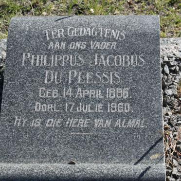 PLESSIS Philippus Jacobus, du 1896-1960