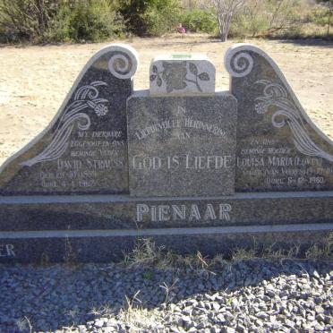 PIENAAR David Strauss 1889-1962 &amp; Louisa Maria VAN VUUREN 1906-1980