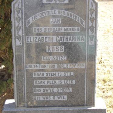 ROSS Elizabeth Catharina nee KOTZE 1889-1954