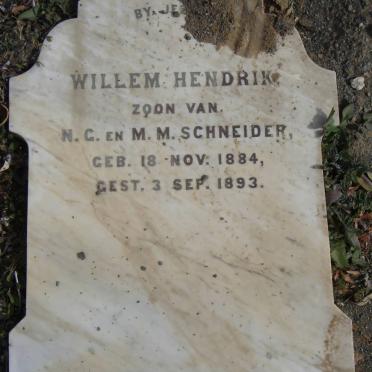SCHNEIDER Willem Hendrik 1884-1893
