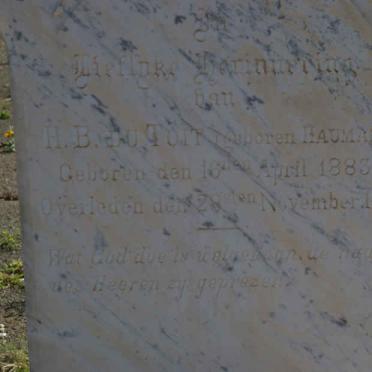 TOIT H.B., du nee HAUMAN 1883-1911