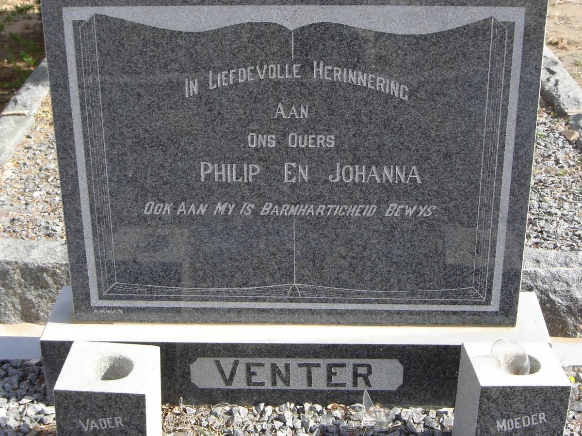 VENTER Philip &amp; Johanna