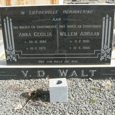 WALT Willem Adriaan, v.d. 1861-1945 &amp; Anna Cecilia 1884-1975