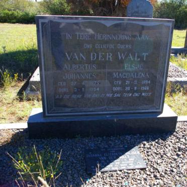 WALT Albertus Johannes, van der 1875-1954 &amp; Elsje Magdalena 1884-1966 :: VAN DER WALT Susanna Elizabeth Viljoen 1908-1991