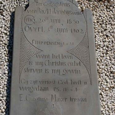 WIID David J. 1850-1902 &amp; Anna M. V.D. WALT 1861-1915 :: WIID David Jacobus 1850-1902