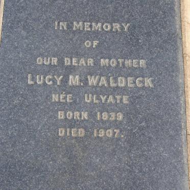 WALDECK Lucy M. nee ULYATE 1839-1907