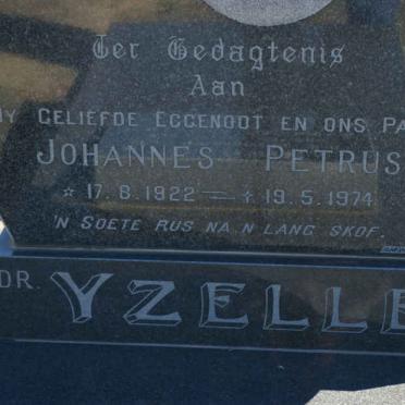 YZELLE Johannes Petrus 1922-1974 &amp; Johanna Susanna VAN WYK 1920-2006