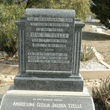 YZELLE Izak H. 1868-1938 &amp; Andriesina Cecila Jacoba JOOSTE 1867-1947