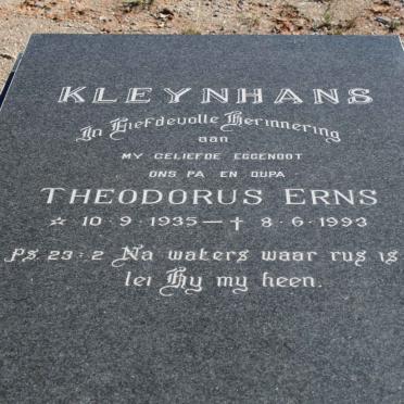 KLEYNHANS Theodorus Erns 1935-1993