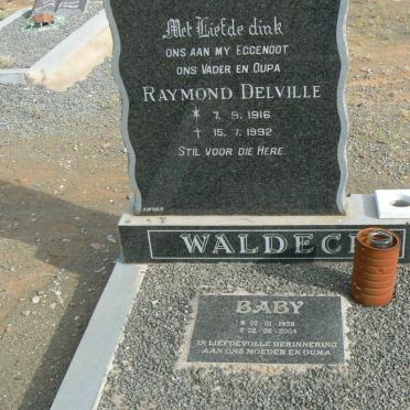 WALDECK Raymond Delville 1916-1992 &amp; Baby 1928-2004