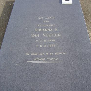 VUUREN Susanna M., van 1920-1985