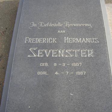 SEVENSTER Frederick Hermanus 1907-1987