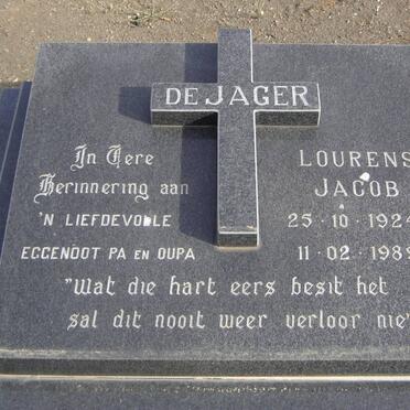JAGER Lourens Jacob, De 1924-1989