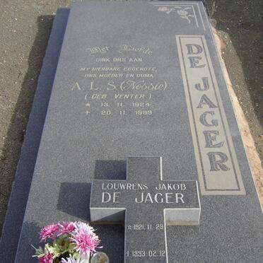 JAGER Louwrens Jakob, de 1921-1993 &amp; A.L.S. VENTER 1924-1989