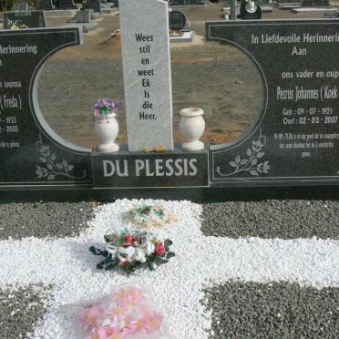 PLESSIS Petrus Johannes, du 1921-2007 &amp; Maria Hendrina J. VAN VUUREN 1933-2005