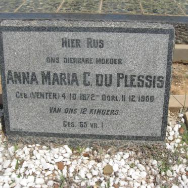 PLESSIS Anna Maria C., du nee VENTER 1872-1950