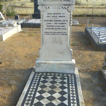 VUUREN Dorothea Johanna Lucia, Jansen van 1880-1928