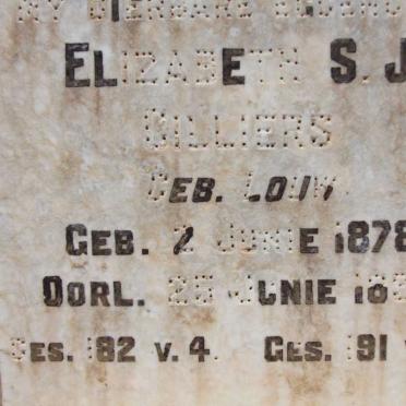 CILLIERS Elizabeth S.J. nee LOUW 1878-1989