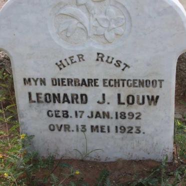 LOUW Leonard J. 1892-1923