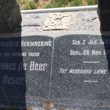 NESER Johannes de Beer 1890-1941 &amp; Rensie Adriana 1893-1938