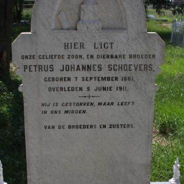 SCHOEVERS Petrus Johannes 1881-1911