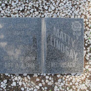 LINDSAY Matty nee VISAGIE 1908-1996