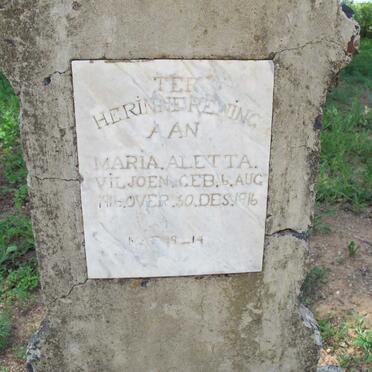 VILJOEN Maria Aletta 1916-1916
