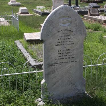 WALT H.S., v.d. 1843-1901 &amp; S.A. DU PLESSIS 1846-1901