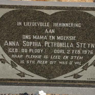 STEYN Anna Sophia Petronella nee DU PLOOY -1976