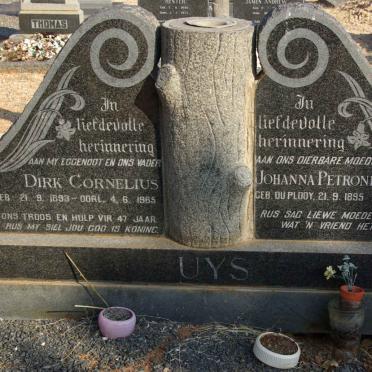 UYS Dirk Cornelius 1893-1965 &amp; Johanna Petronella A. DU PLOOY 1895-1975