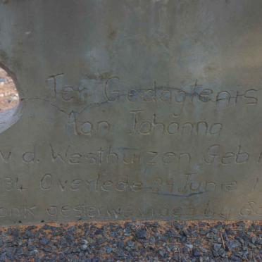 WESTHUIZEN Johanna, v.d. 1934-1934