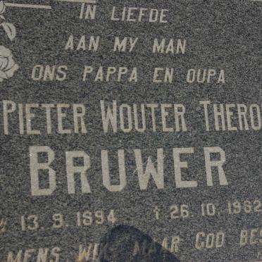 BRUWER Pieter Wouter Theron 1894-1982