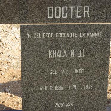 BADENHORST N.J. nee V.D. LINDE 1935-1975