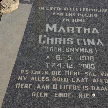 WIID Siewert Christiaan 1914-1998 &amp; Martha Christina SNYMAN 1918-2005