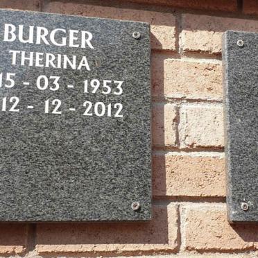 SWART D.C. 1943-2007 &amp; S.J.E. 1943-2020 :: BURGER Therina 1953-2012