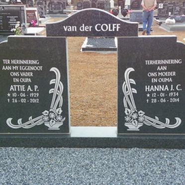 COLFF A.P., van der 1929-2012 &amp; J.C. 1934-2014