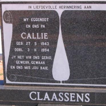 CLAASSENS Callie 1943-1994