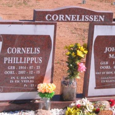 CORNELISSEN Cornelis Phillippus 1914-2007 &amp; Johanna Maria 1923-1999