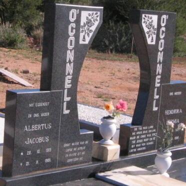 O'CONNELL Albertus Jacobus 1915-1981 &amp; Hendrika Hermina 1927-1989